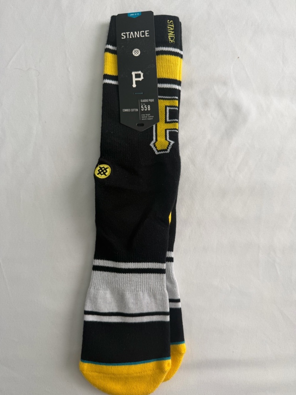 RARE/Stance Pittsburgh Pirates Baseball Socks MLB Men's SIZE Large 9-12 NWT